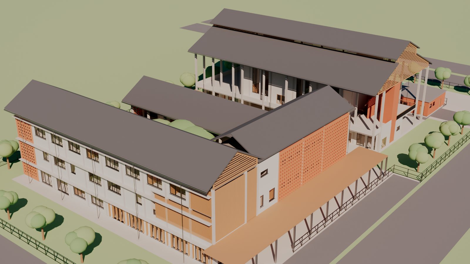 Serambi school, seen from the south-east